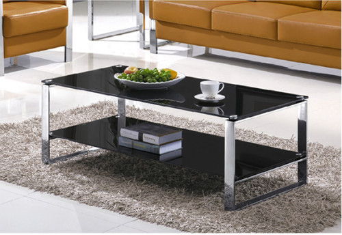 Yingfung Tea Table with stainless steel frame and 10mm tempered glass (YF-17071T)