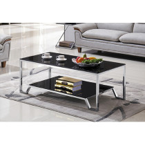 Yingfung Tea Table with stainless steel frame and 10mm tempered glass (YF-17073T)