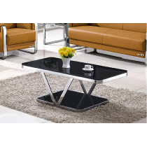 Yingfung Tea Table with stainless steel frame and 10mm tempered glass (YF-17074T)
