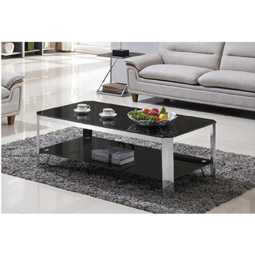 Yingfung Tea Table with stainless steel frame and 10mm tempered glass (YF-17077T)