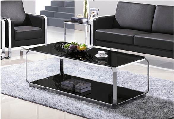 Yingfung Tea Table with stainless steel frame and 10mm tempered glass (YF-17081T)