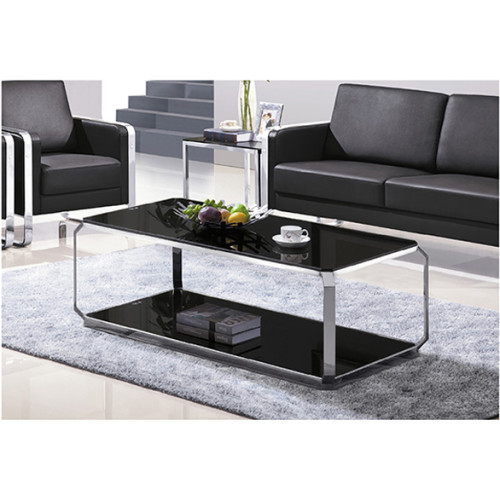 Yingfung Tea Table with stainless steel frame and 10mm tempered glass (YF-17081T)