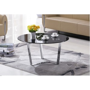 Yingfung Tea Table with stainless steel frame and 10mm tempered glass (YF-17084T)
