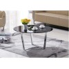 Yingfung Tea Table with stainless steel frame and 10mm tempered glass (YF-17084T)