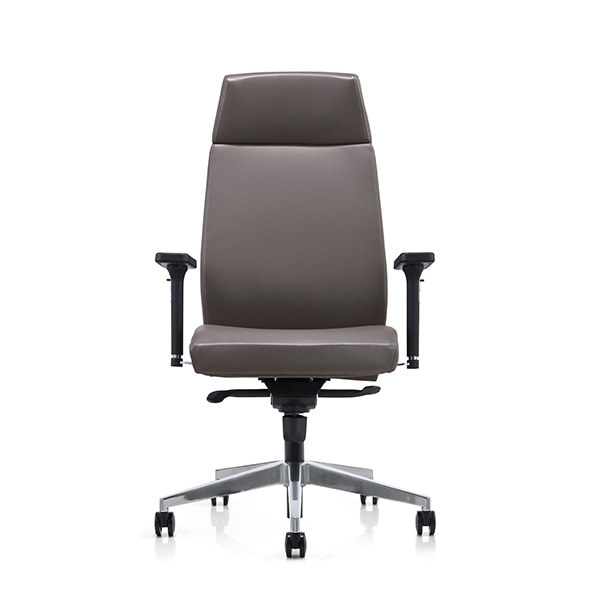 Y&F High back PU Office Swivel Chair with Plastic armrest, Aluminum base