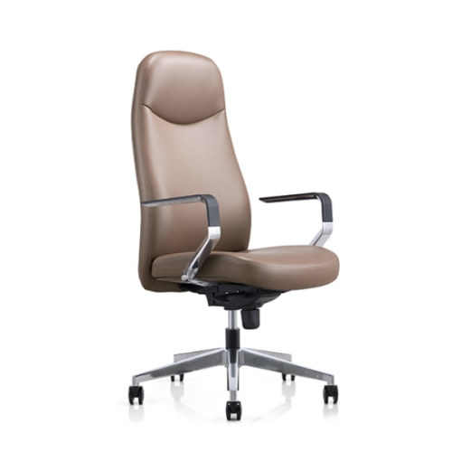 Big and Tall Leather Office Executive Chair with Aluminum Base(YF-823-077)