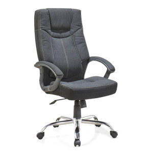 High Back Office Swivel Chair with Nylon Armrests and Chrome Base(HF-366)