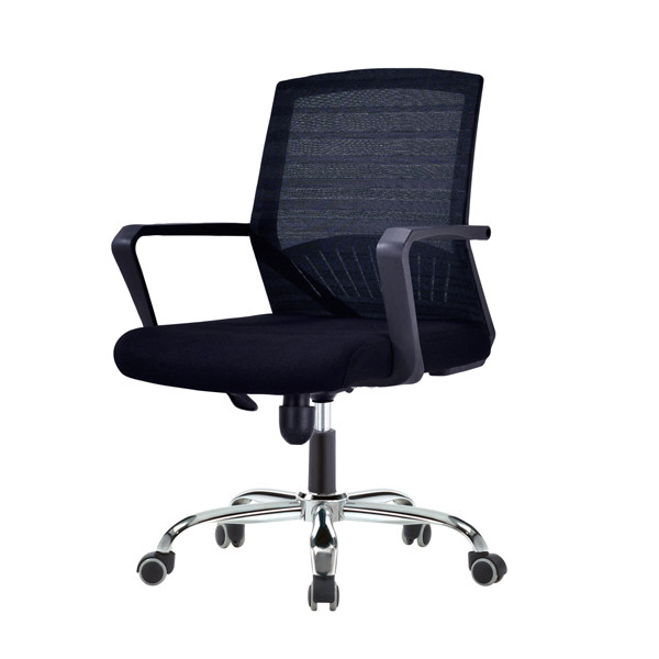 Middle Back Mesh Office Visit Chair with mesh seat and back, chrome base,plastic cover of amrest(YF-A-094-1)