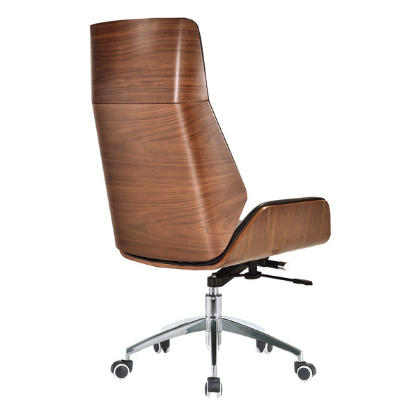High back PU Office Executive Chair with Plastic cover, Chrome base.(YF-D-001)