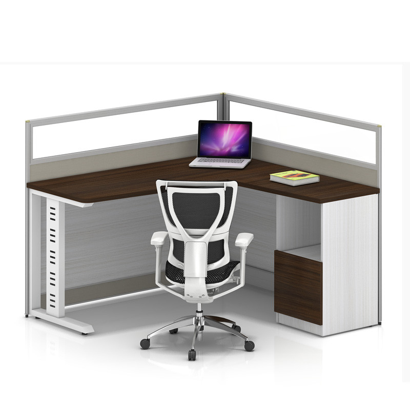 Office single Workstation computer desk,with the single drawer fixed cabinet(YF-YM101A)