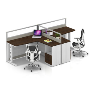 Wholesale modern modular 2 people office desk cubicles workstation small office partition(YF-YM203A)