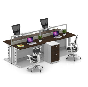 Wholesale modern modular 4 people office desk cubicles workstation small office partition(YF-YM401A)