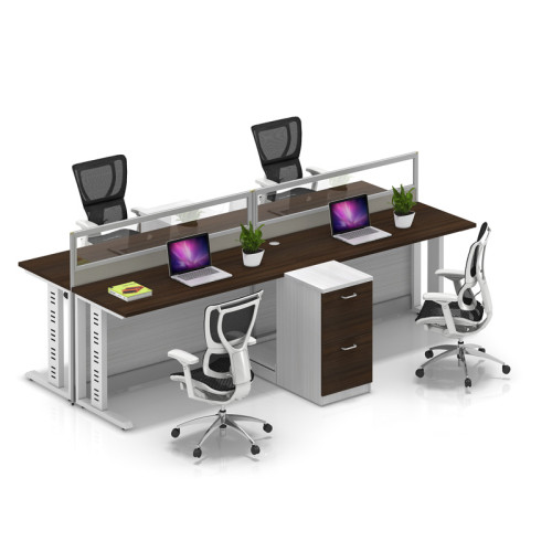 Wholesale modern modular 4 people office desk cubicles workstation small office partition(YF-YM401A)