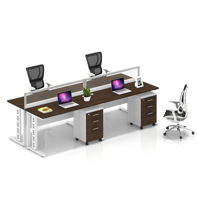 Wholesale modern modular 4 people office desk cubicles workstation small office partition(YF-YM402B)