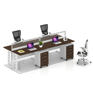 Wholesale modern modular 4 people office desk cubicles workstation small office partition(YF-YM402B)