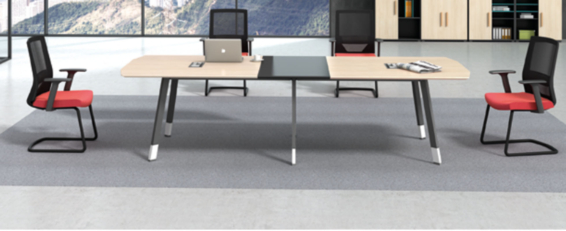 Modern Design Meeting table,made of melamine board and particle board (H4-H0136)