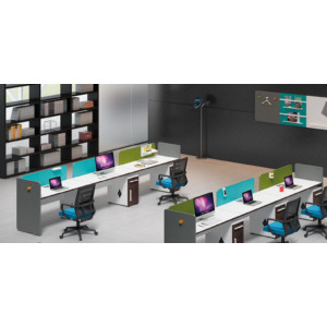 Wholesale modern modular office tables with file cabinet and drawer(H1-Z0214D-3)
