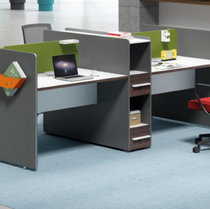 Wholesale modern modular 4 people office desk cubicles workstation small office partition(H1-Z0412-4)