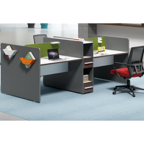Wholesale modern modular 4 people office desk cubicles workstation small office partition(H1-Z0412-4)