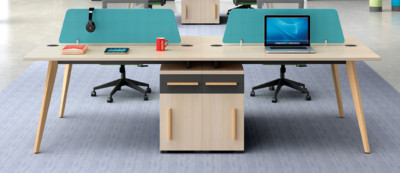 4-person office screen workstation with file cabinet(H2-Z0212-4)