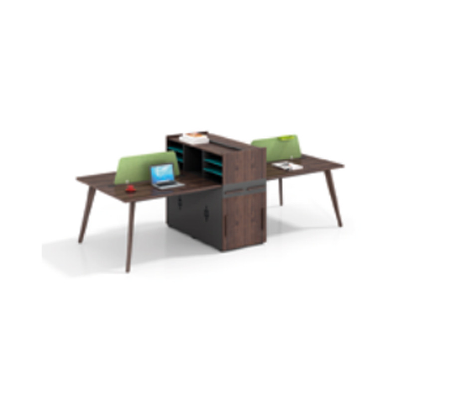 Wholesale modern modular 4 person workstations with file cabinet and drawer(H2-Z0412-4X)