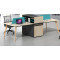 Wholesale modern modular 4 person workstations with file cabinet and drawer(H2-Z0412-4)