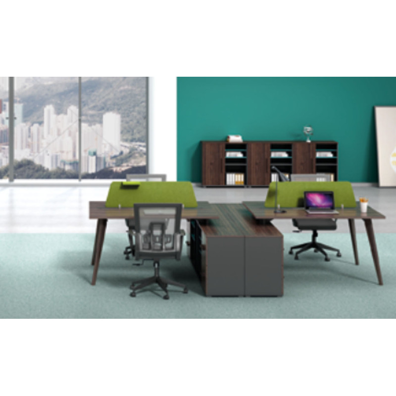 Wholesale modern modular 4 person workstations with file cabinet and drawer(H2-Z0114X)