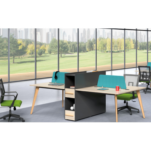 4-person office screen workstation with file cabinet(H2-Z0512-4)