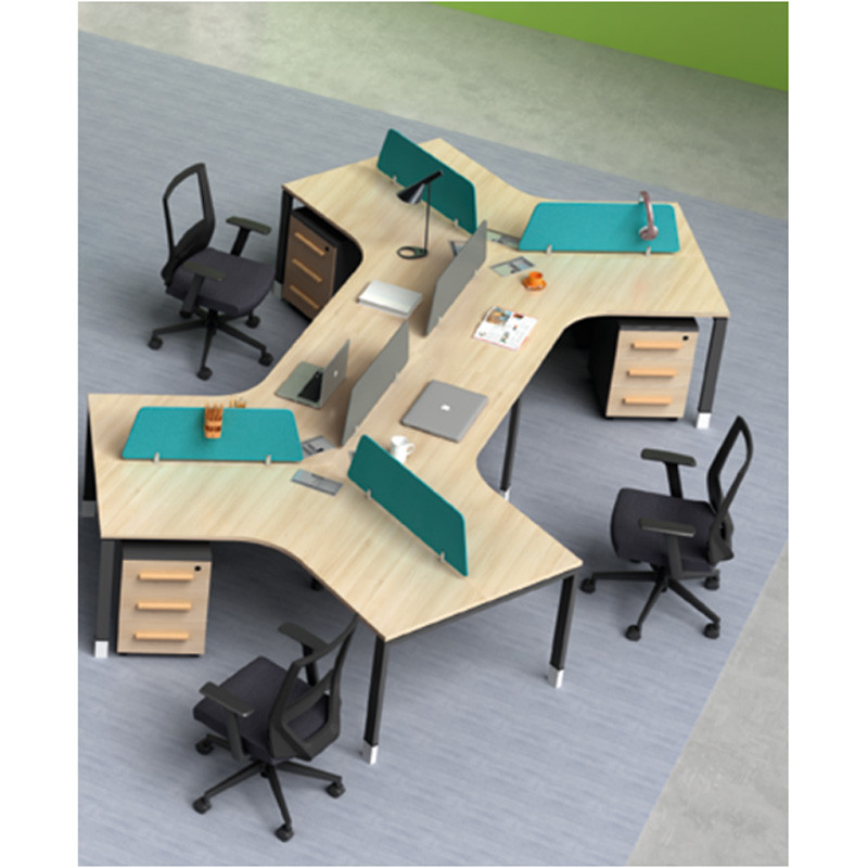 Wholesale modern modular 6 person workstations with file cabinet and drawer(H4-Z0311-6)