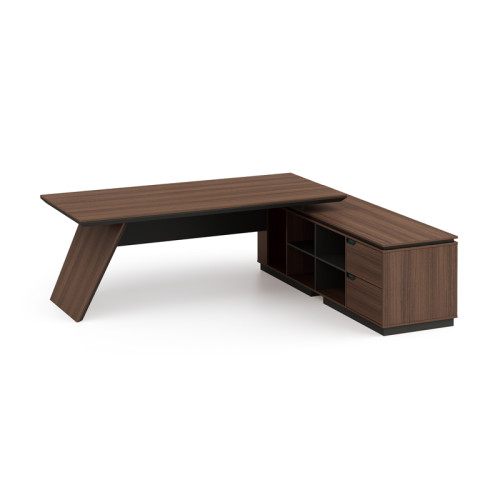 Modern Design Executive Office Desk, Made of Melamine, Oblique leg(KT-04T2420)