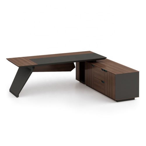 Modern Design Executive Office Desk, Made of Melamine, Oblique leg(KT-03T2420)