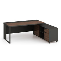 Modern Design Executive Office Desk, Made of Melamine, metal leg(KT-05T1816)