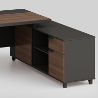 Modern Design Executive Office Desk, Made of Melamine, metal leg(KT-05T1816)