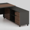 Modern Design Executive Office Desk, Made of Melamine, metal leg(KT-05T1816)