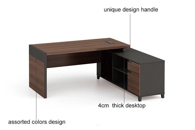 Modern Design L Shaped Executive Office Desk(KT-07T1616)