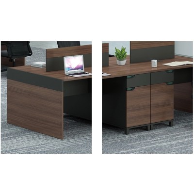 2-Person Office Screen Workstation With File Cabinet(KT-02W1412)