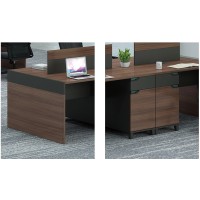 4-Person Office Screen Workstation With File Cabinet(KT-02W2412)