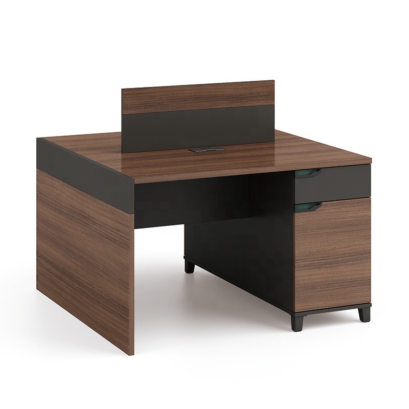 2-Person Office Screen Workstation With File Cabinet(KT-02W1412)