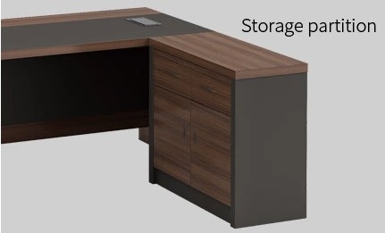 Modern Design L Shaped Executive Office Desk, Made of MDF(KT-06T1816)