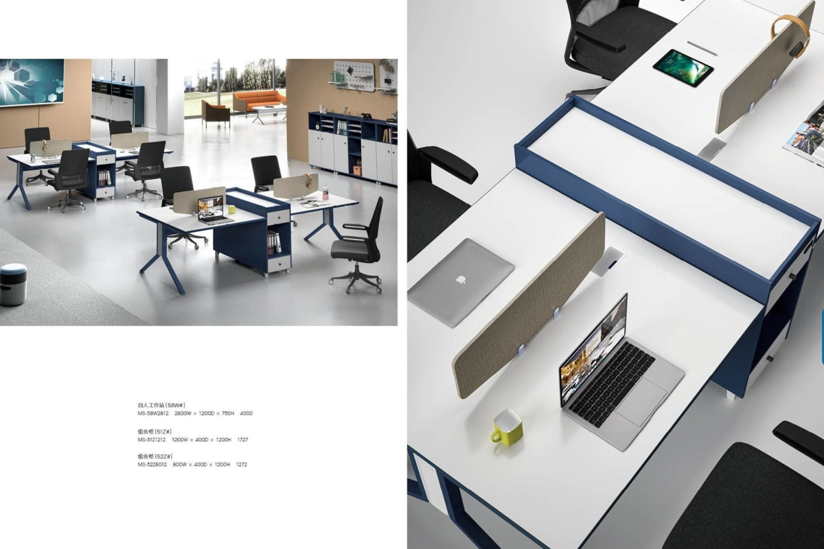 MS-58W# 4-person Office Workstation