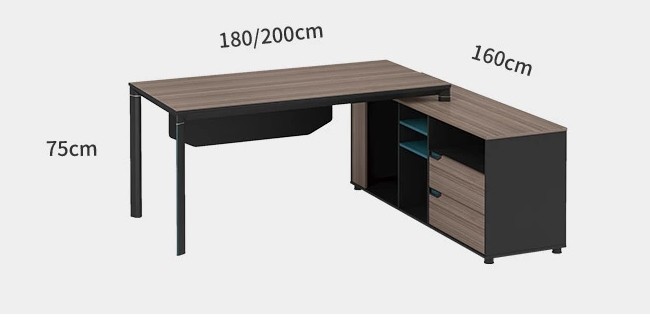 Modern Design L Shaped Executive Office Desk, Made of MDF(LT-01T1816)