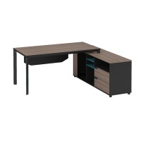 Modern Design L Shaped Executive Office Desk, Made of MFC(KT-01T1816)