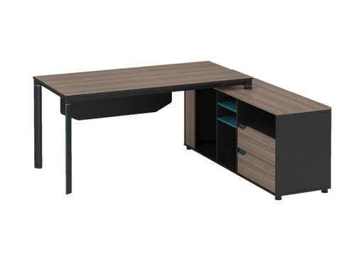 Modern Design Executive Office Desk, Made of Melamine, Aluminium Triangular Legs(LT-02T1616)