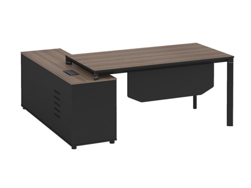 Modern Design Executive Office Desk, Made of Melamine, Aluminium Triangular Legs(LT-02T1616)