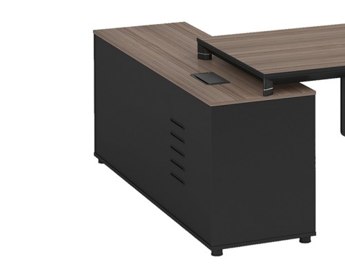 Modern Design L Shaped Executive Office Desk, Made of MFC(KT-01T1816)