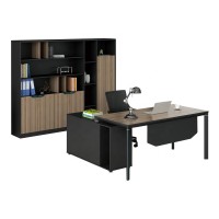 Modern Design Executive Office Desk, Made of Melamine, Aluminium Triangular Legs(LT-02T1616)