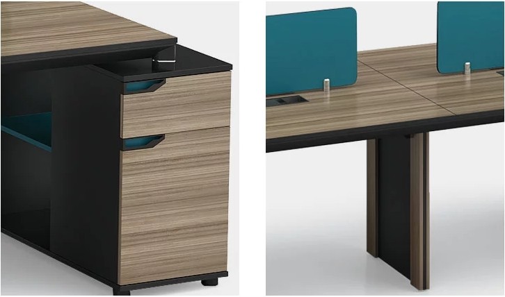 4-Person Office Screen Workstation With File Cabinet(LT-07W2812)