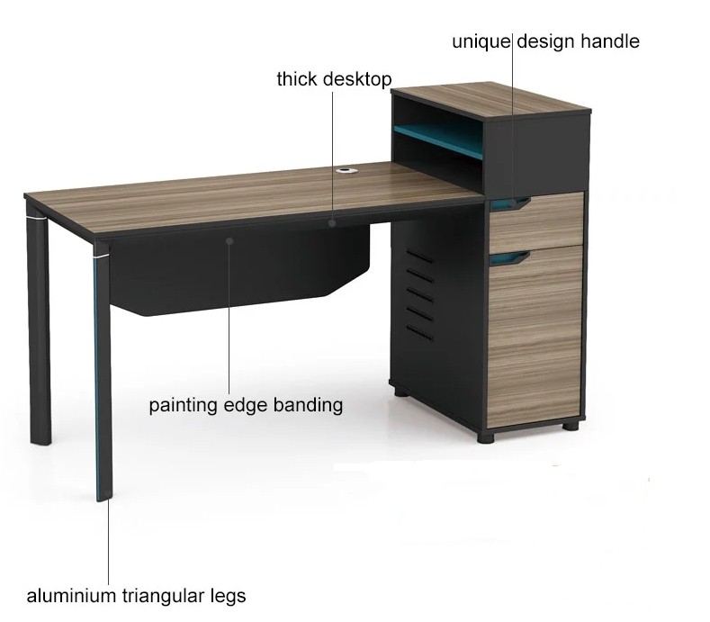 1-Person Office Workstation With File Cabinet(LT-02W1506)