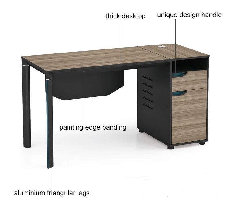 1-Person Office Screen Workstation With File Cabinet(LT-01W1406)