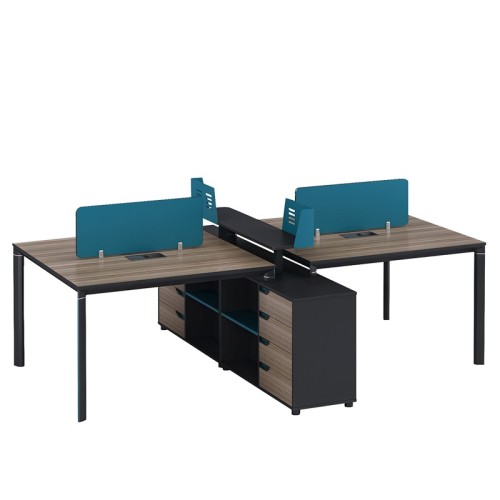 4-Person Office Screen Workstation With File Cabinet(LT-04W2620)